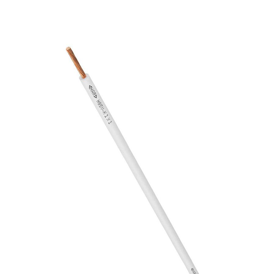 Ring a 100m. Montagesnoer H05V-K 1X1 wit 70gr.