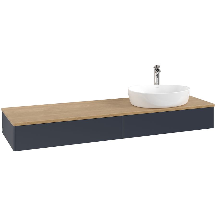 Wastafelonderkast Antao 1600x190x500mm Mid.Blue Matt Lacquer K16051HG