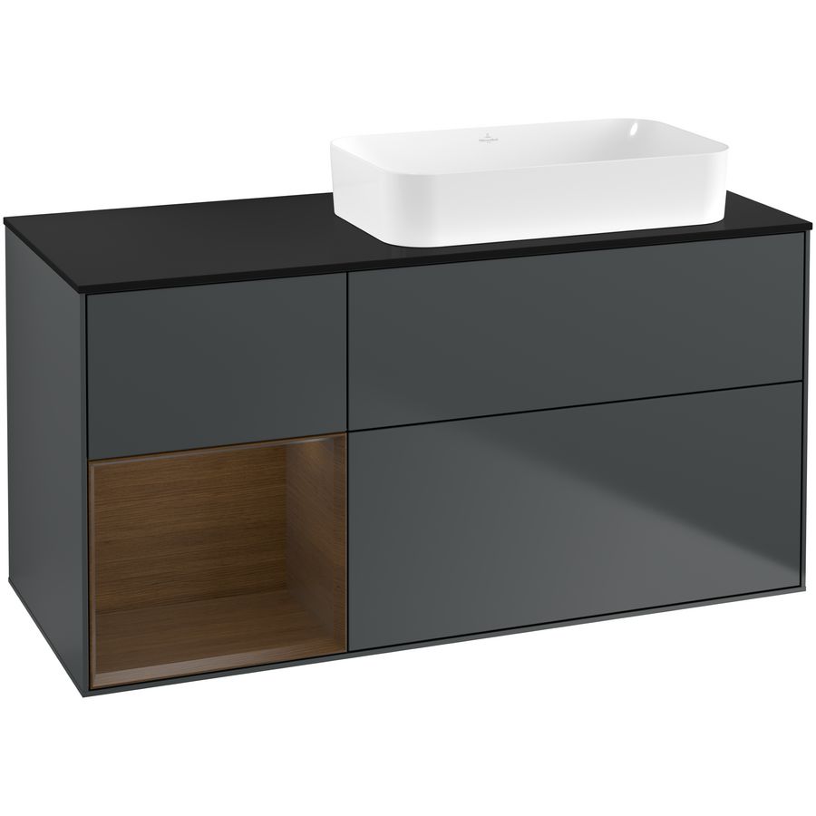 Wastafelonderkast Finion 1200x603x501mm Mid.Blue Matt Lacquer G682GNHG