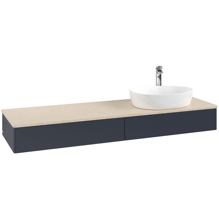 Wastafelonderkast Antao 1600x190x500mm Mid.Blue Matt Lacquer K16053HG