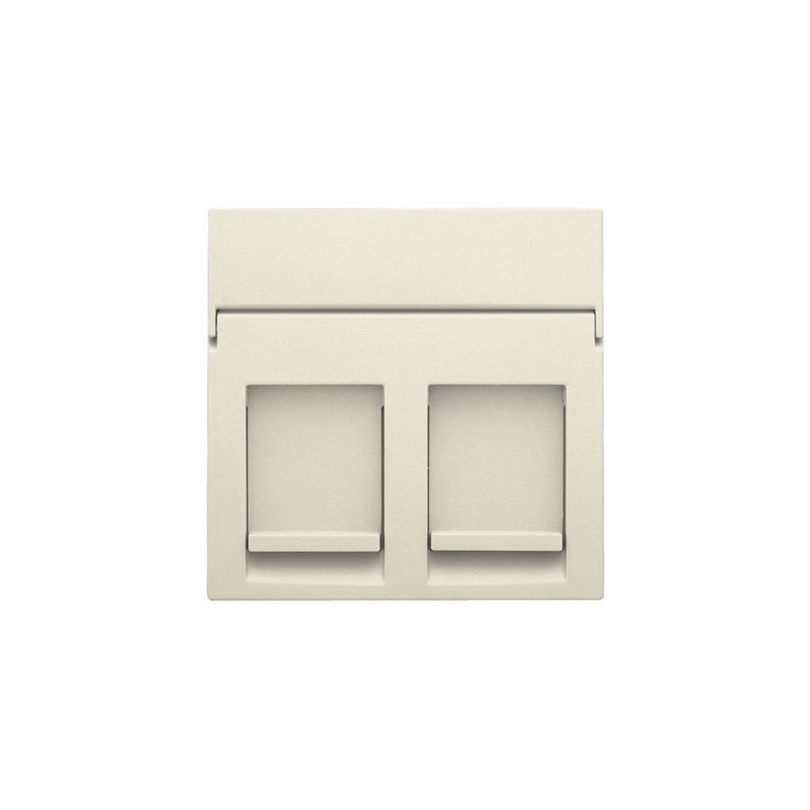 Centraalplaat data 2x RJ cream
