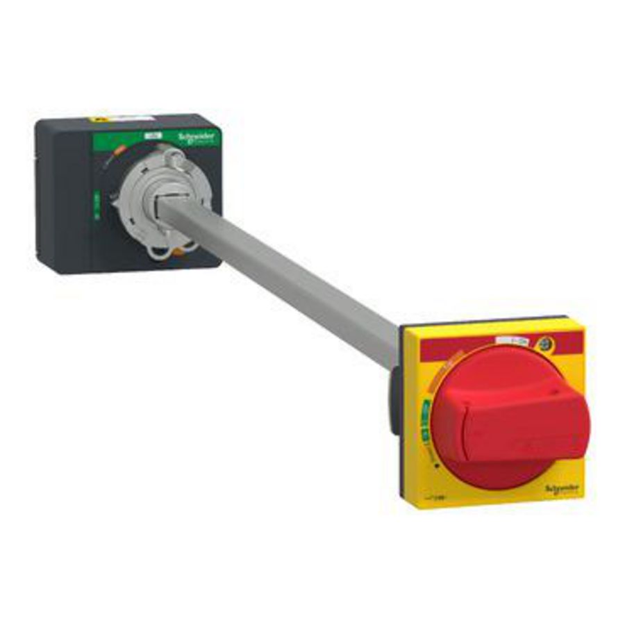 Verlengde draaibediening Hendel Rood IP65 NSXM & PP- ComPact