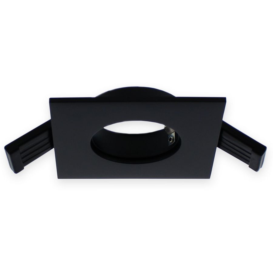 Inbouwarmatuur vierkant 1voudig 80x80mm Verona zwart