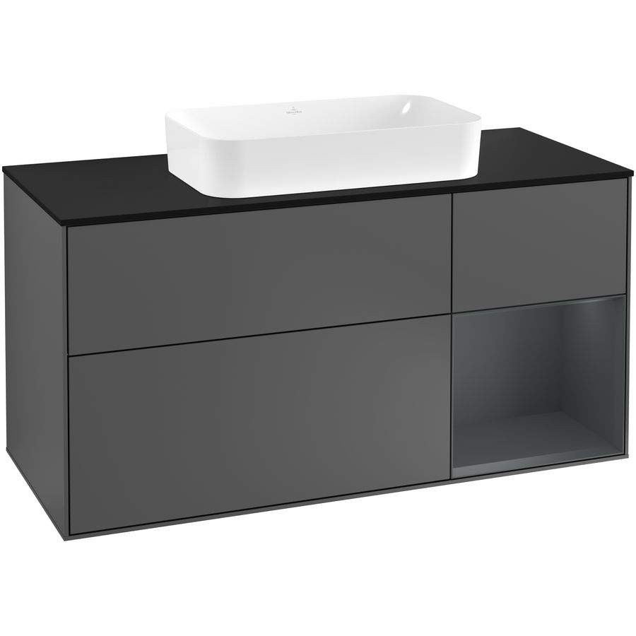 Wastafelonderkast Finion 1200x603x501mm Antr. Matt Lacquer G302HGGK