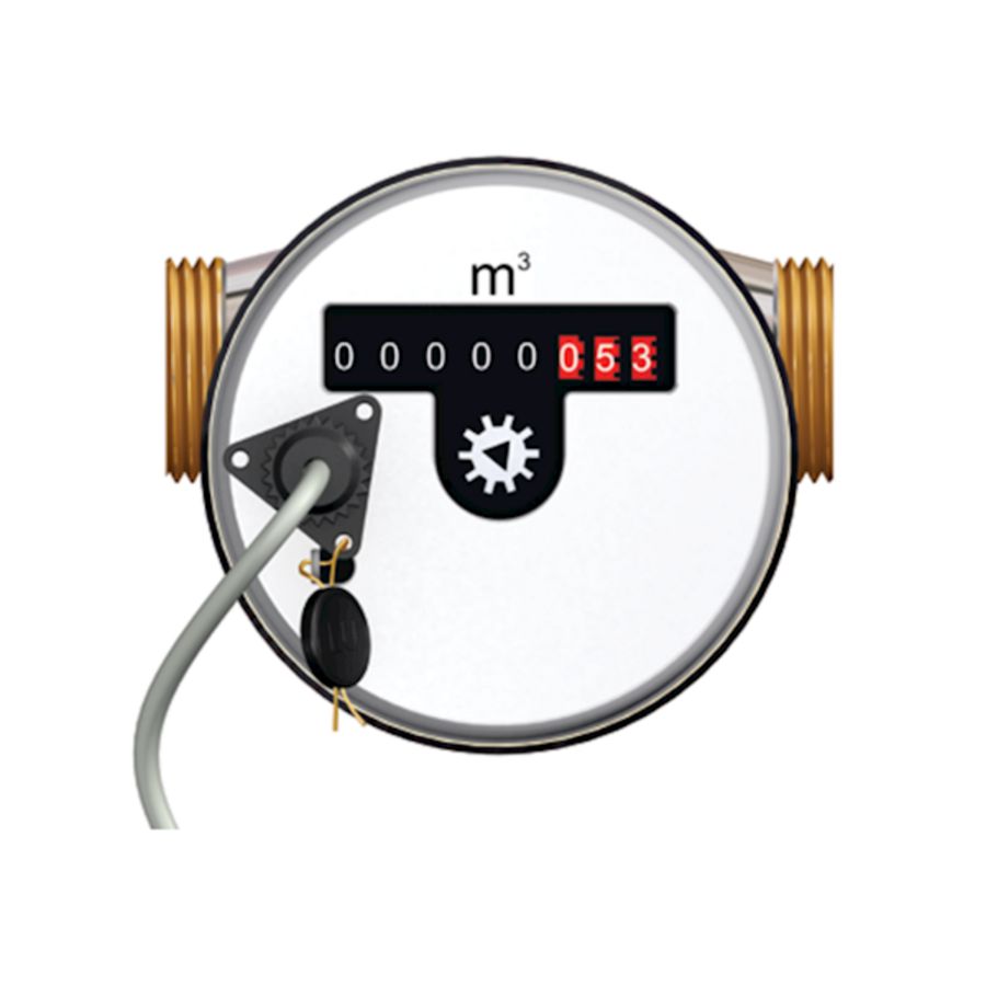 Impulsuitgang watermeter 1 puls/10ltr.