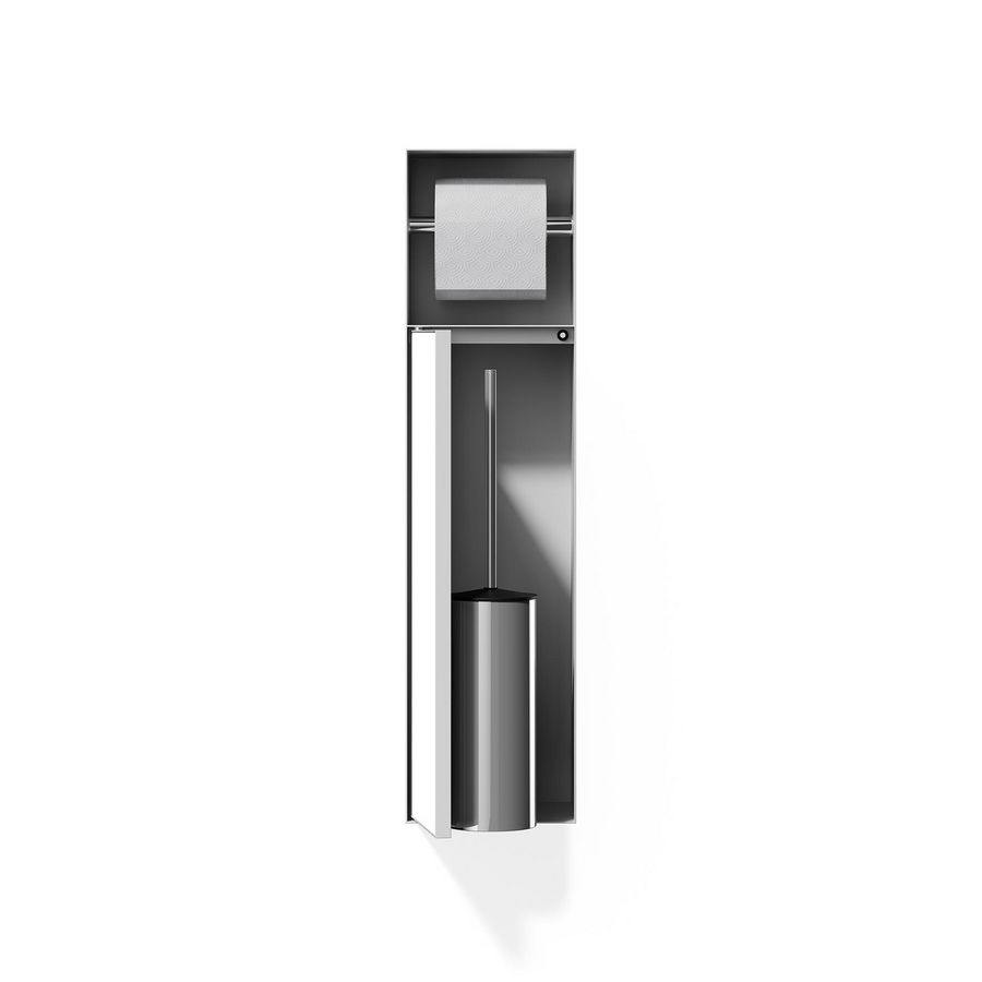 Closed CL9 inbouw closetborstelgarnituur+closetrolhouder wit betegelbaar