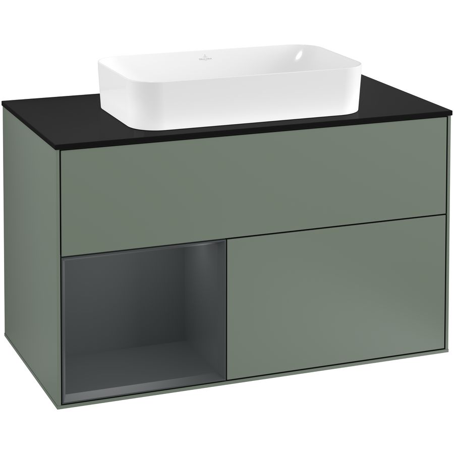 Wastafelonderkast Finion 1000x603x501mm Olive Matt Lacquer G242HGGM