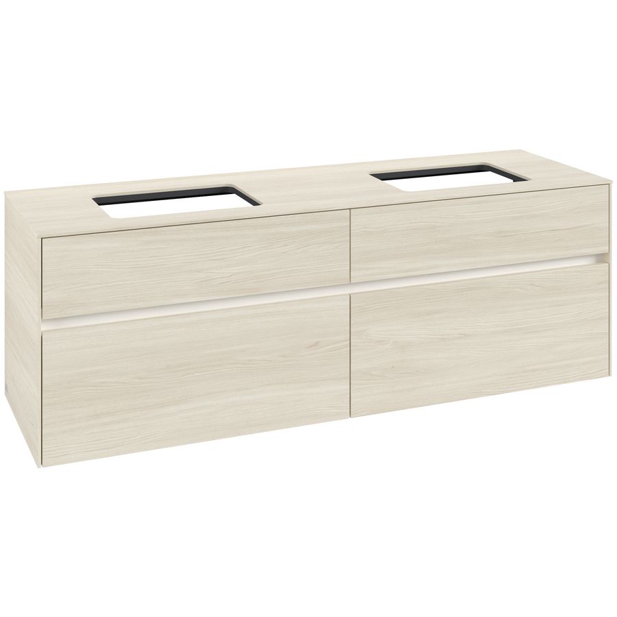 Wastafelonderkast Collaro 1600x548x500mm White Oak C123B0AA