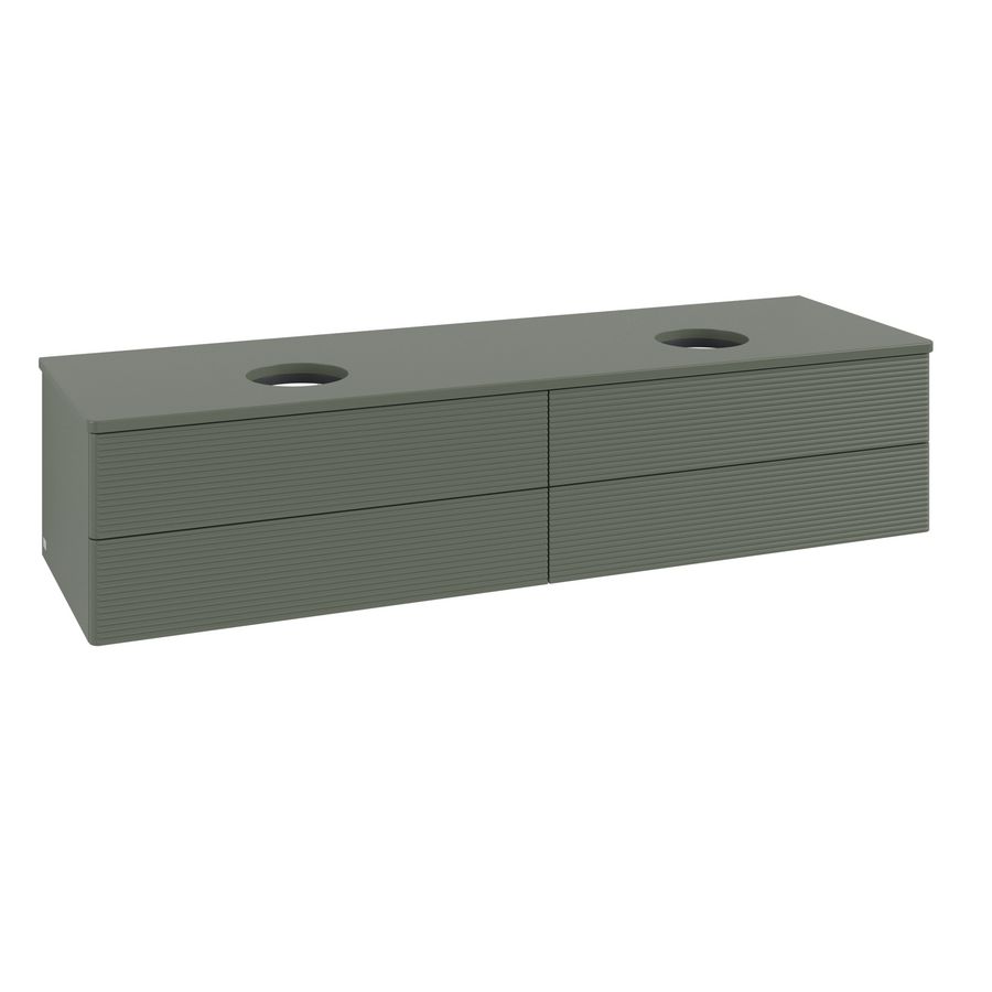 Wastafelonderkast Antao 1600x360x500mm L.Green Matt Lacquer K28110HL