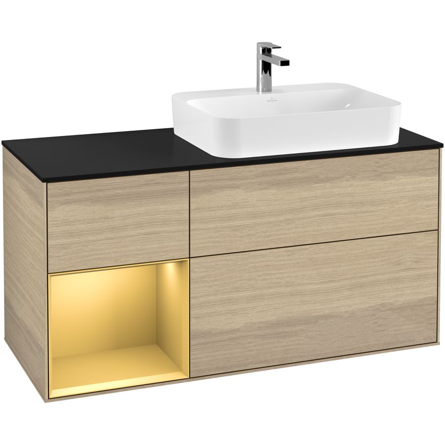 Wastafelonderkast Finion 1200x603x501mm Oak Veneer G392HFPC
