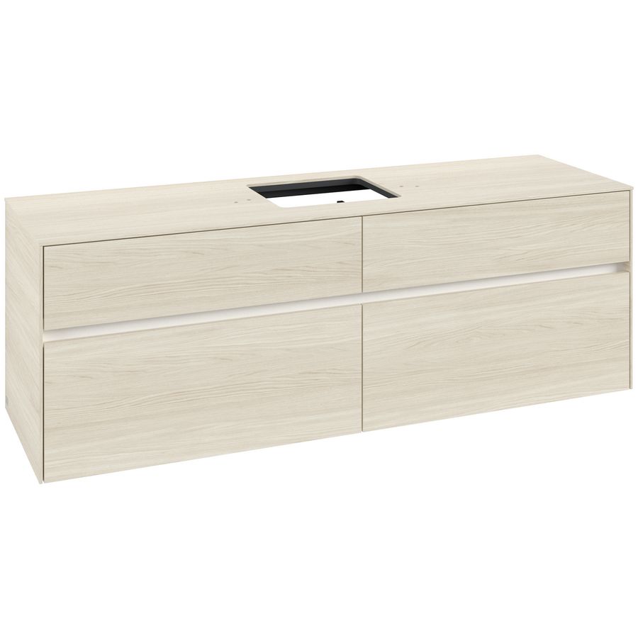 Wastafelonderkast Collaro 1600x548x500mm White Oak C13400AA