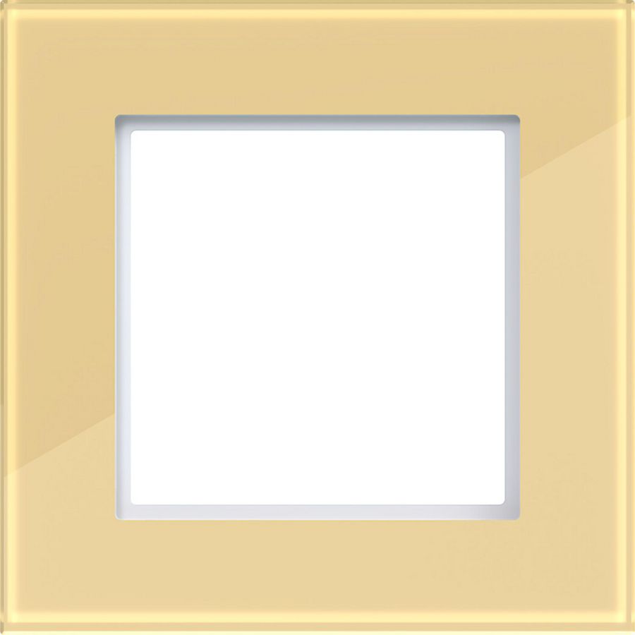 LED-afdekraam 1-voudig, A.8, gilded glass, glanzend glas