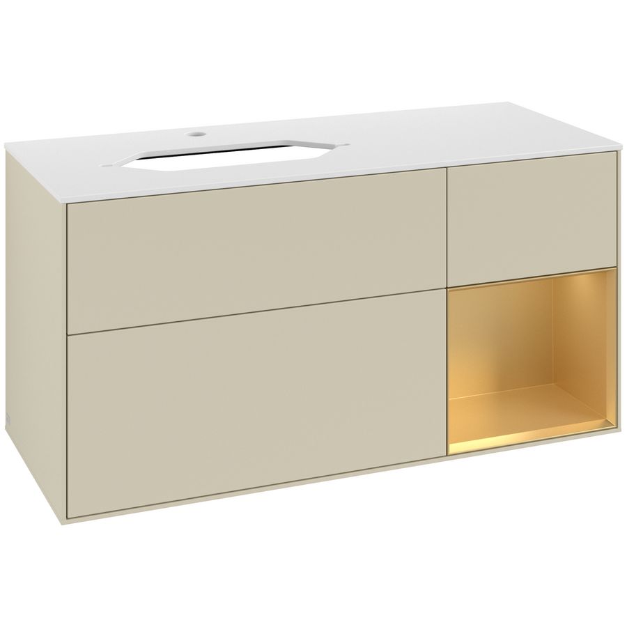 Wastafelonderkast Finion 1200x603x501mm S.Grey Matt Lacquer G281HFHJ