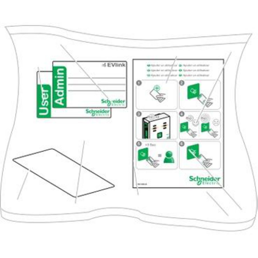 Set a 10st. RFID-tags EV-oplaadpunt met RFID-scanner Evlink