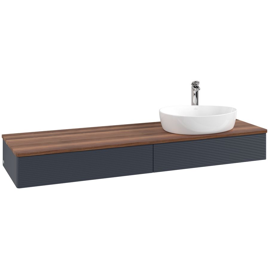 Wastafelonderkast Antao 1600x190x500mm Mid.Blue Matt Lacquer K16152HG