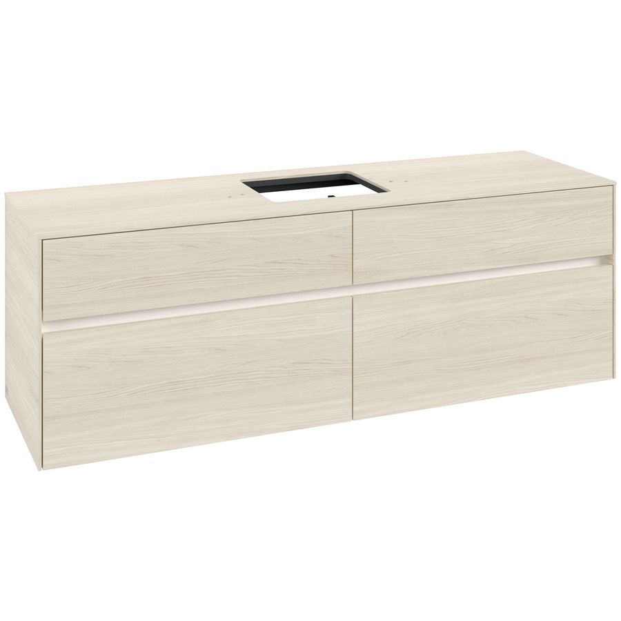 Wastafelonderkast Collaro 1600x548x500mm White Oak C134B0AA