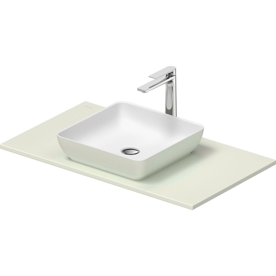 SIVIDA #268018 wastafelblad incl. opzetkom buitenzijde lichtgroen mat binnenzijde wit mat 880mm
