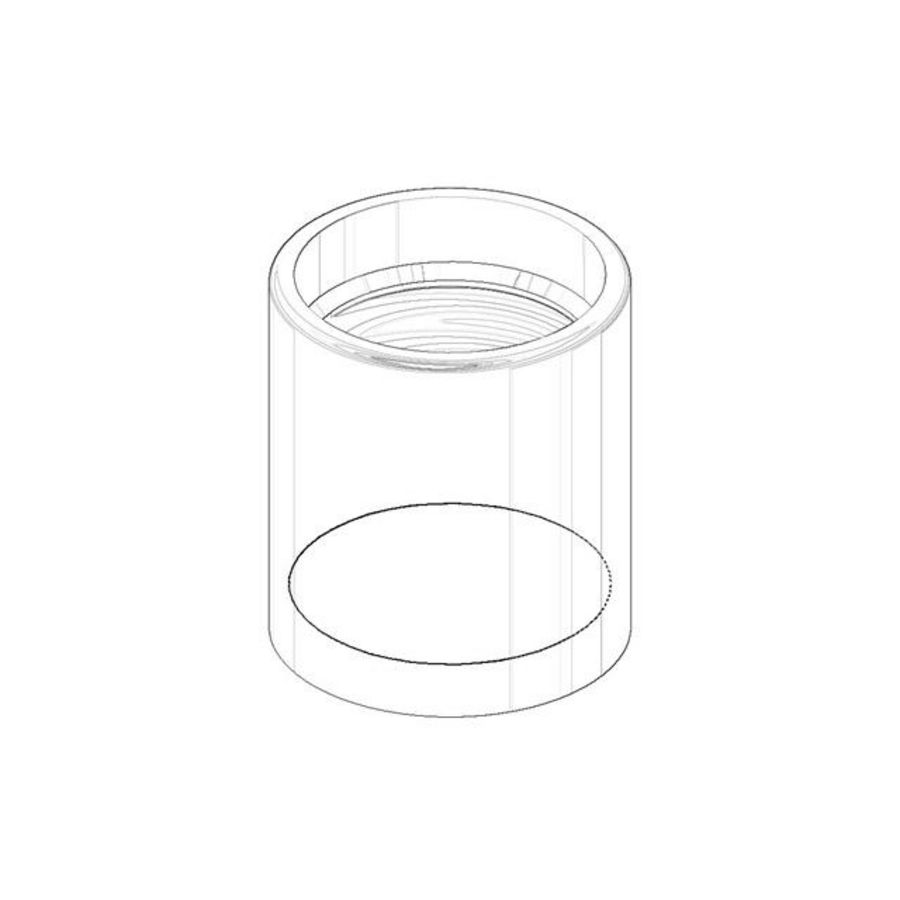 Beluchter mouw 18x20mm chr