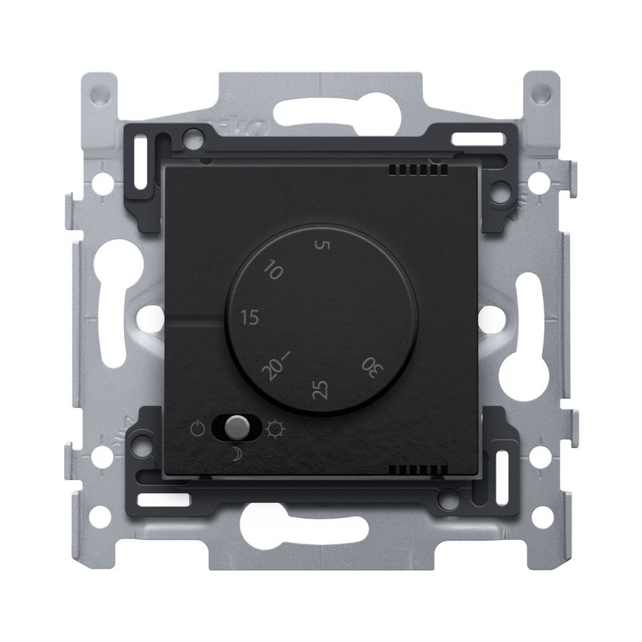 Elektronische thermostaat piano black coated