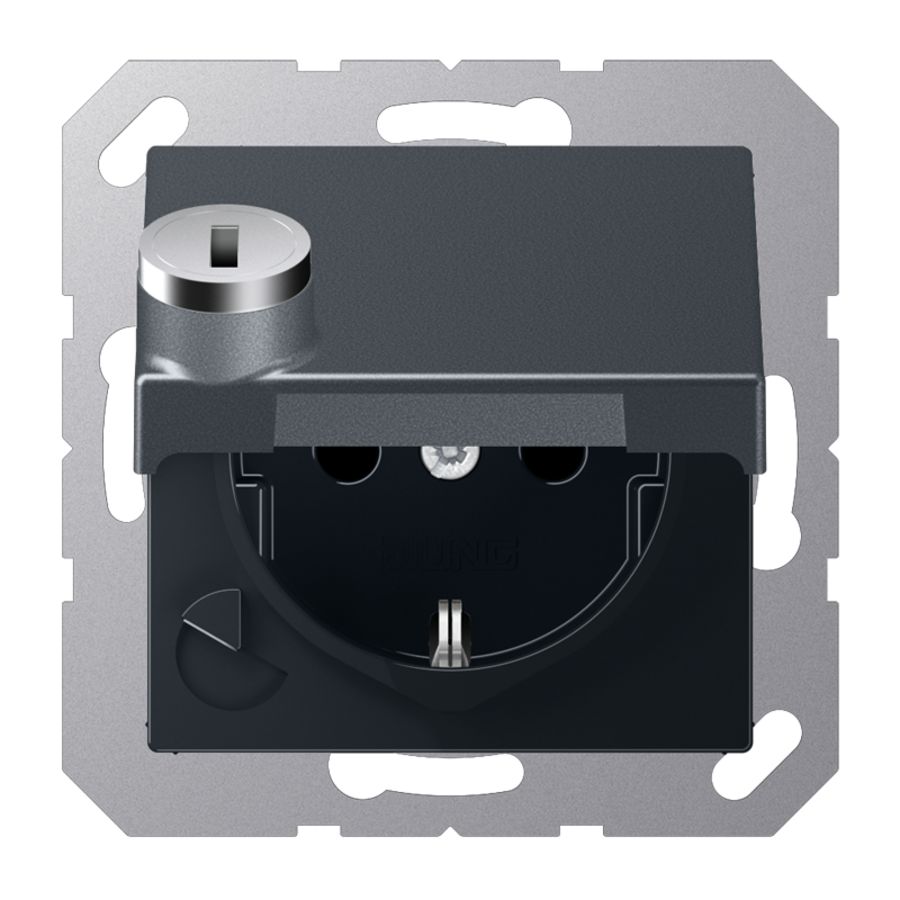 Wandcontactdoos antr.m.R/A ki.bev.klapd.&slot A500