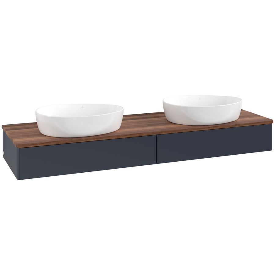 Wastafelonderkast Antao 1600x190x500mm Mid.Blue Matt Lacquer K17012HG