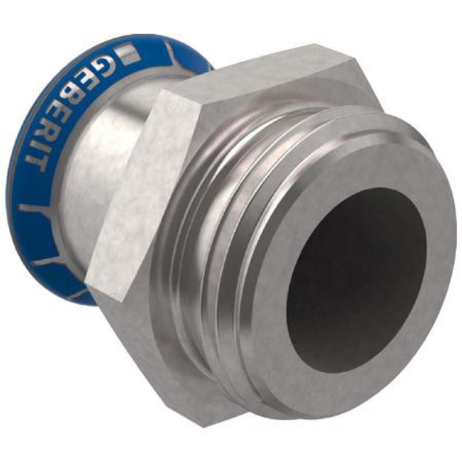 2-del. koppeling vlak MAPRESS RVS 18x wartel 3/4"