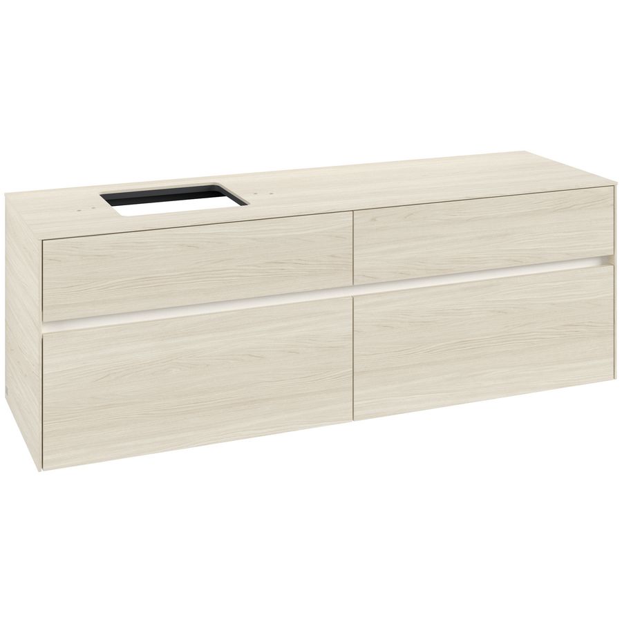 Wastafelonderkast Collaro 1600x548x500mm White Oak C135B0AA