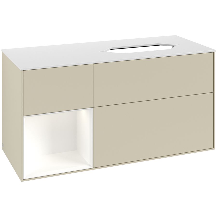 Wastafelonderkast Finion 1200x603x501mm S.Grey Matt Lacquer F681MTHJ