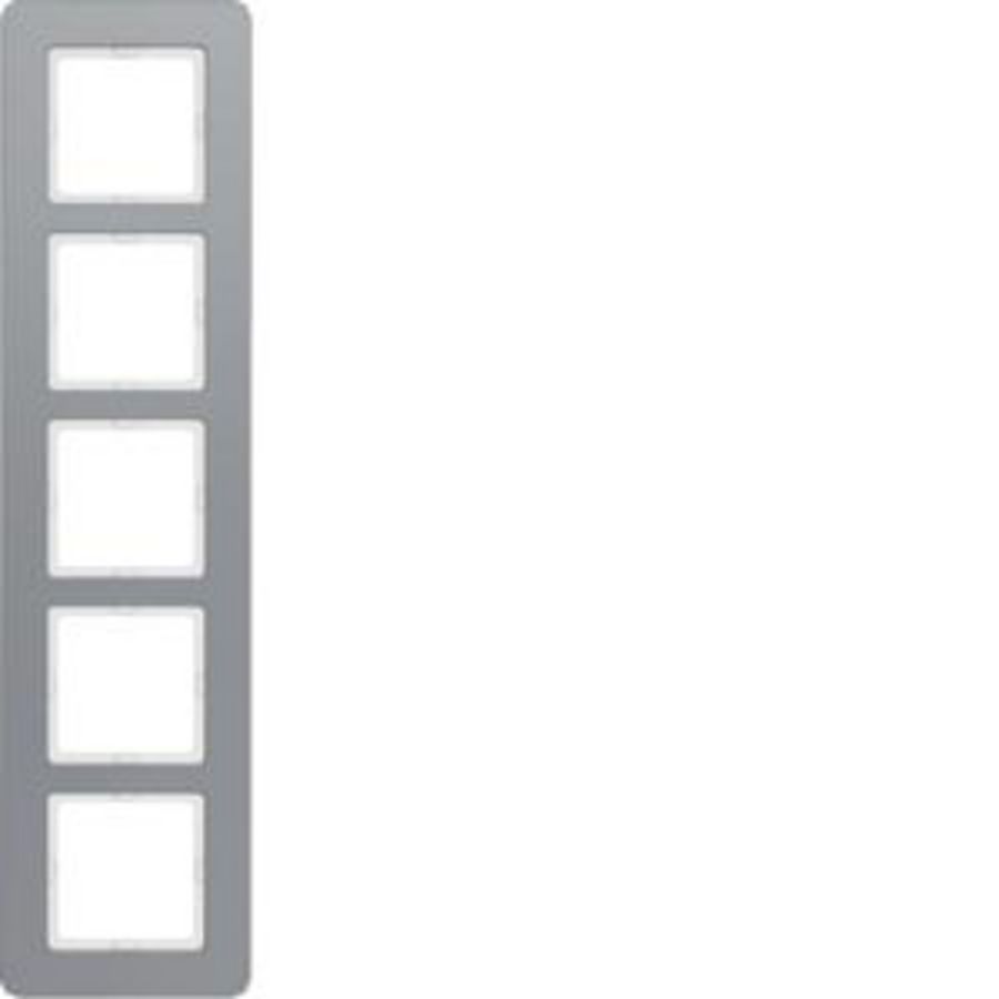 Afdekraam 5-v berker Q.7 aluminium gestraald