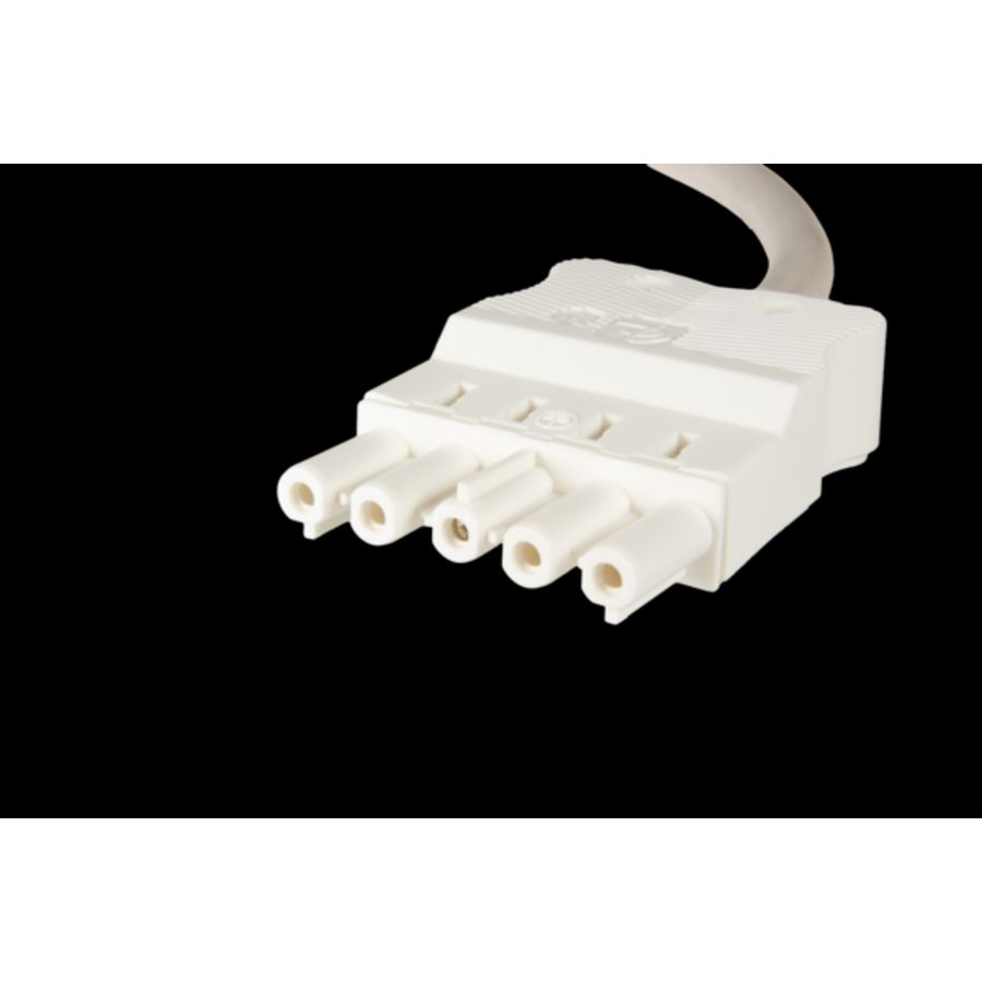 Aansluitsnoer female 5-polig 1,5mm² 200cm LV wit Eca