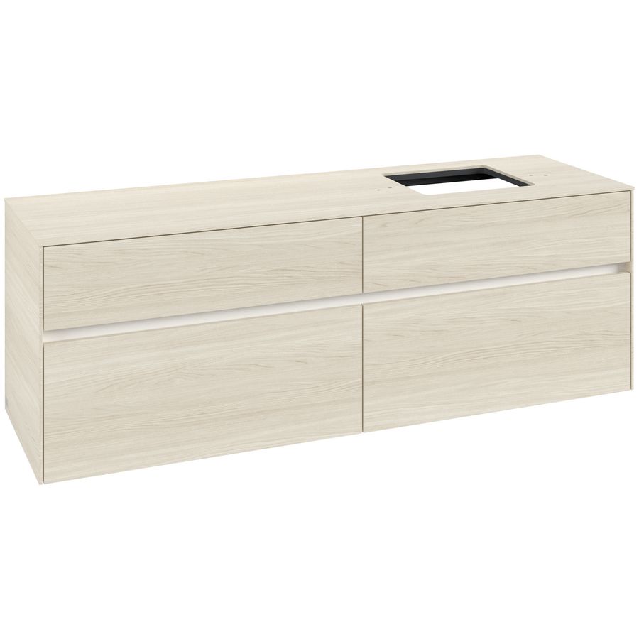 Wastafelonderkast Collaro 1600x548x500mm White Oak C13600AA