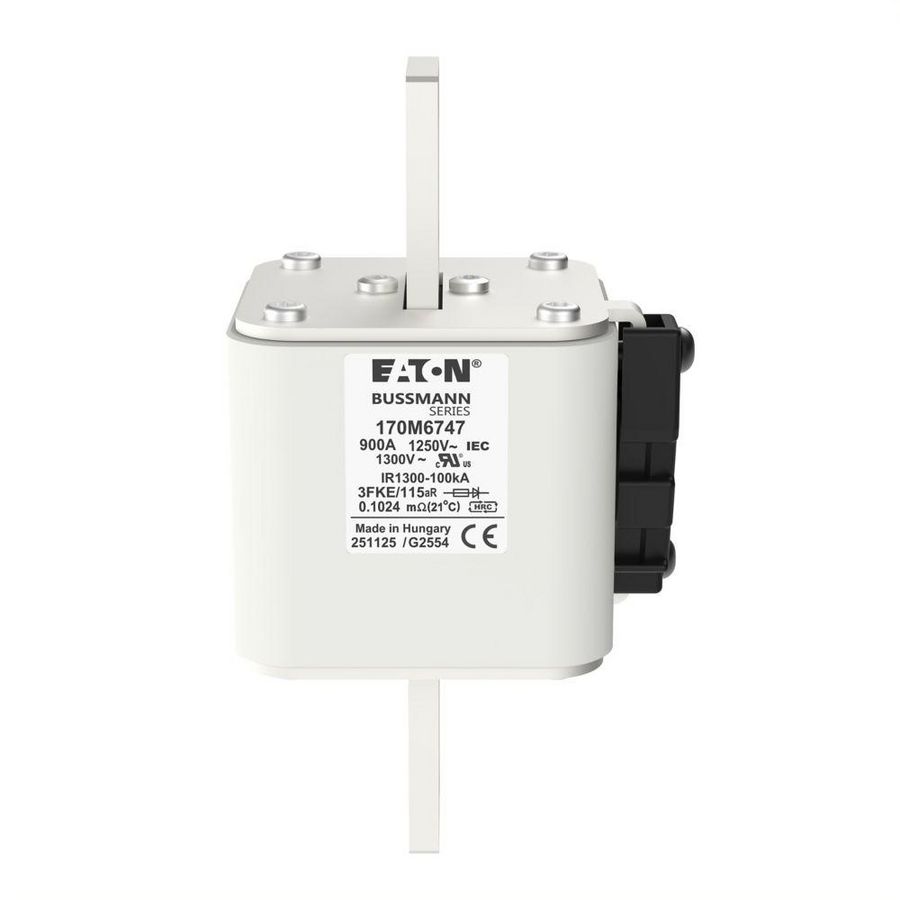 Zekering hoge snelheid 900A AC 1250V 100kA size 3 76x92x1