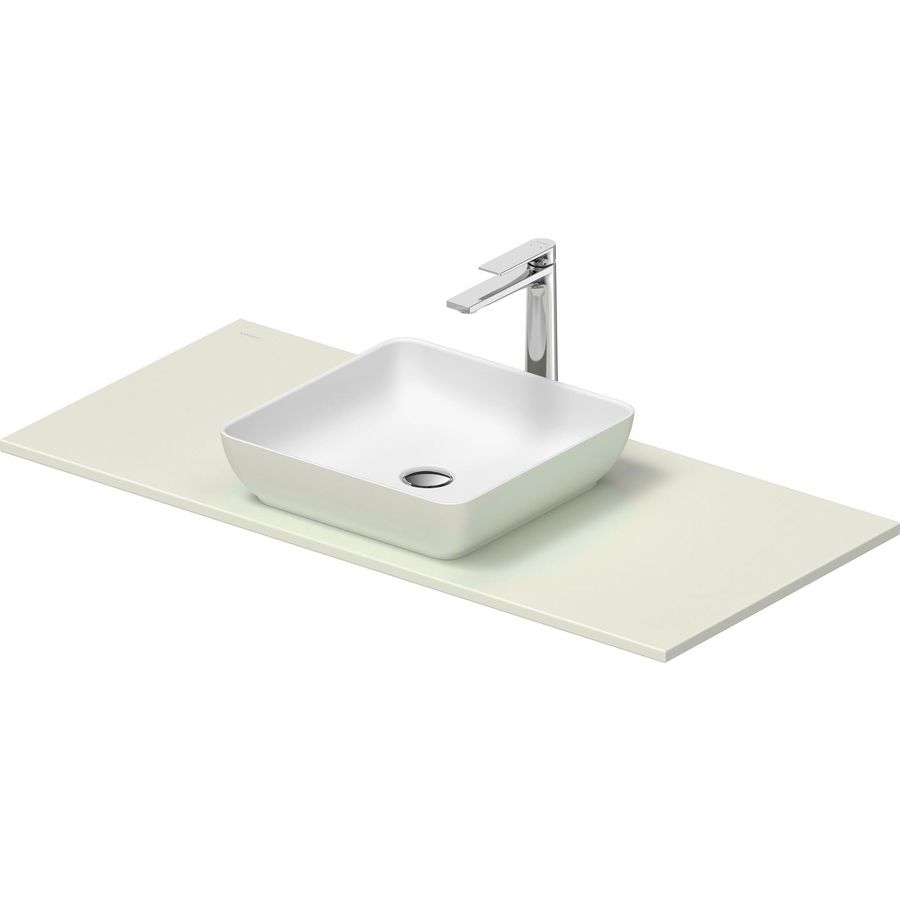 SIVIDA #268019 wastafelblad incl. opzetkom buitenzijde lichtgroen mat binnenzijde wit mat 1080mm