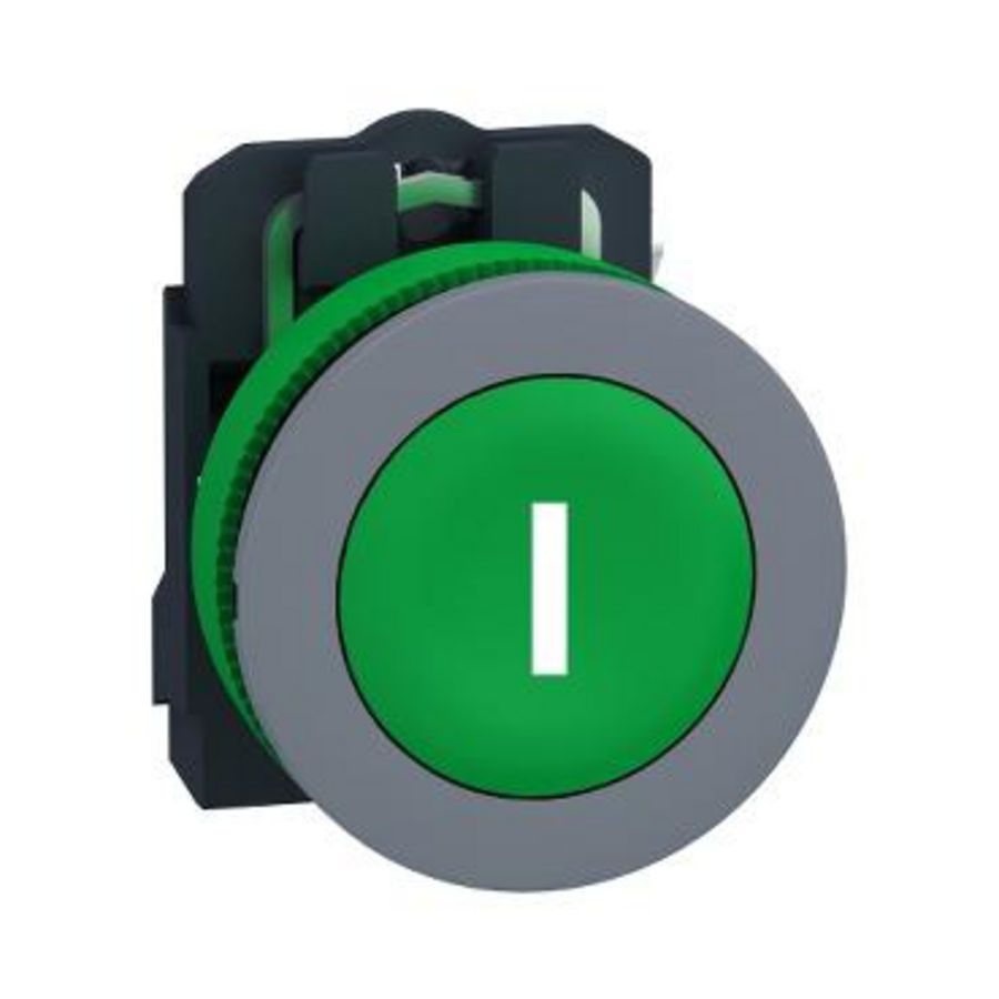 Flush mounted gr Flush caps pb whI" 1NO screw clamp cp grey