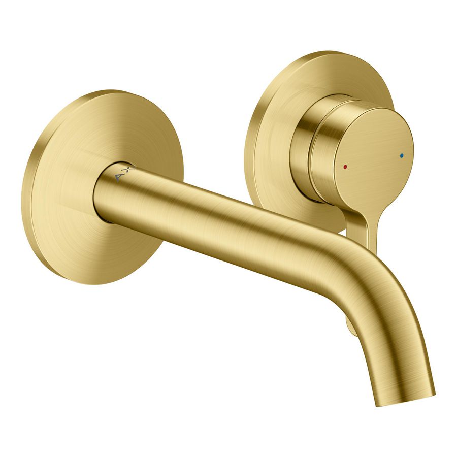 Wastafelmengkraan AXOR One wand inb. rechte greep 160mm Brushed Brass