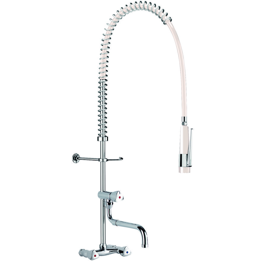 Voorspoelkolom wit +muurmengkrn, sproeier 433003, tapkrn