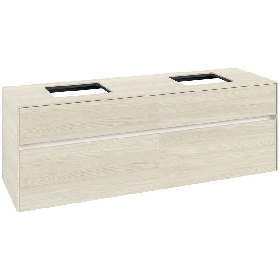 Wastafelonderkast Collaro 1600x548x500mm White Oak C13700AA