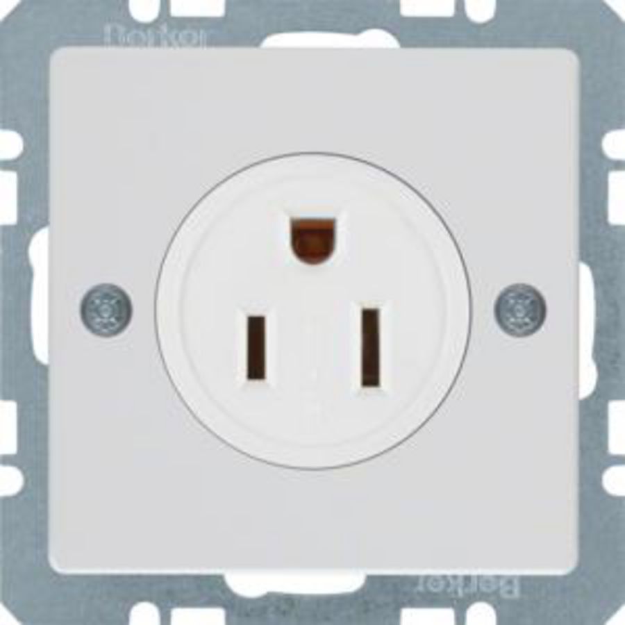 Wandcontactdoos RA USA/CANADA NEMA 5-15 R berker Q.1/Q.3/Q.7