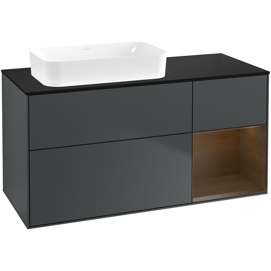 Wastafelonderkast Finion 1200x603x501mm Mid.Blue Matt Lacquer G692GNHG