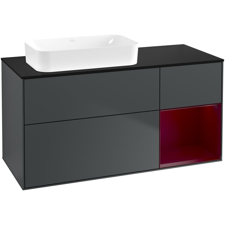 Wastafelonderkast Finion 1200x603x501mm Mid.Blue Matt Lacquer G692HBHG