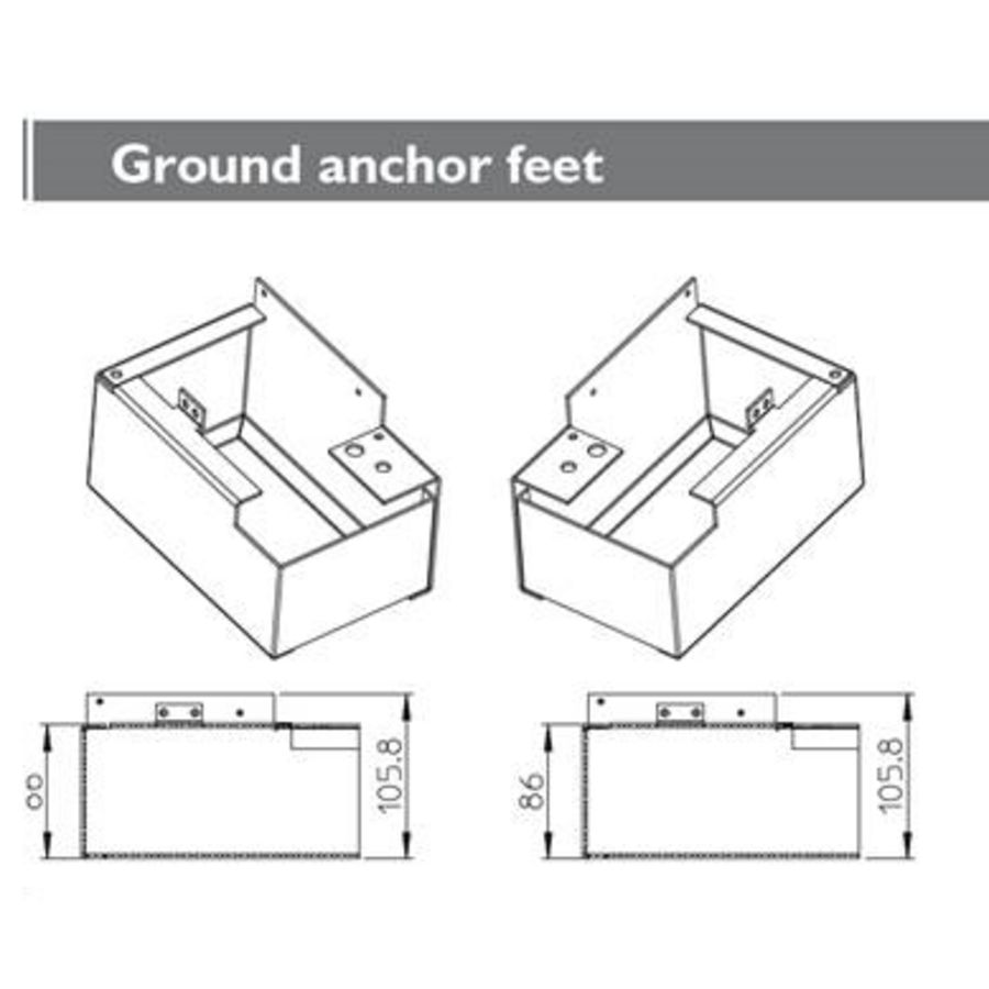 Pootjes tbv Aquarea Air radiator
