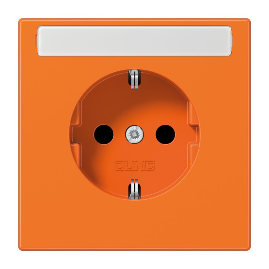 Wandcontactdoos groen slagvast & tekstvenster LS990