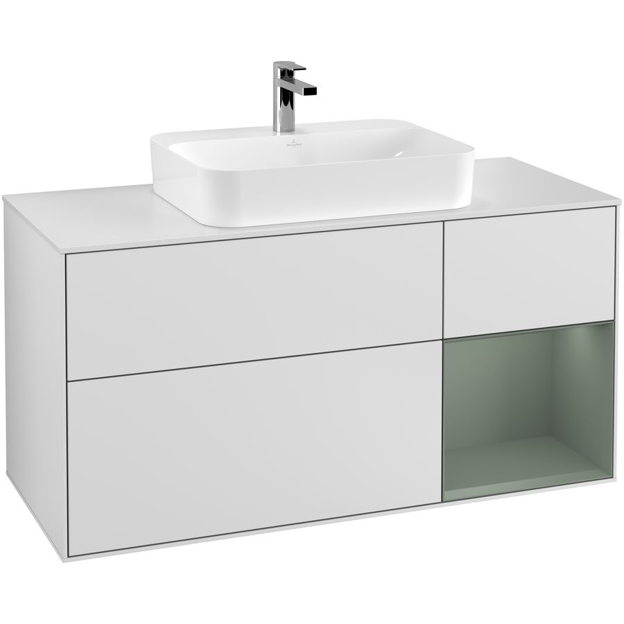 Wastafelonderkast Finion 1200x603x501mm White Matt Lacquer G421GMMT