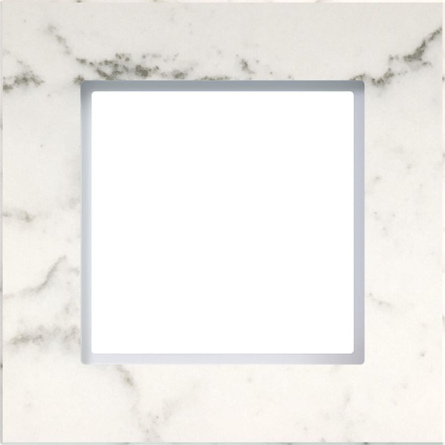 LED-afdekraam 1-voudig, A.8, cloud stone, wit marmer