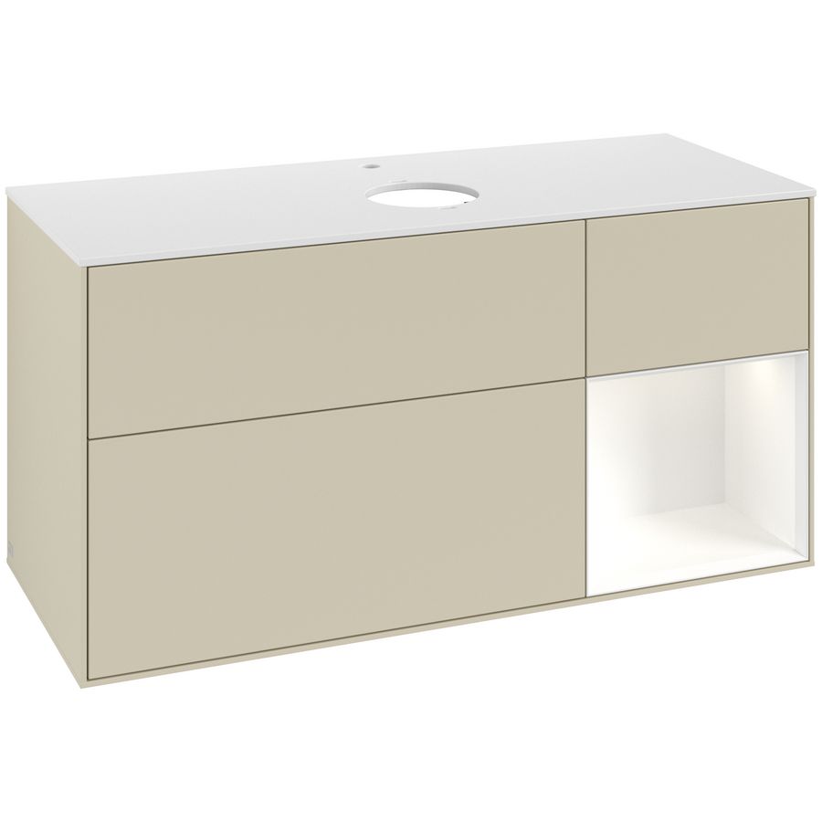Wastafelonderkast Finion 1200x603x501mm S.Grey Matt Lacquer G831MTHJ