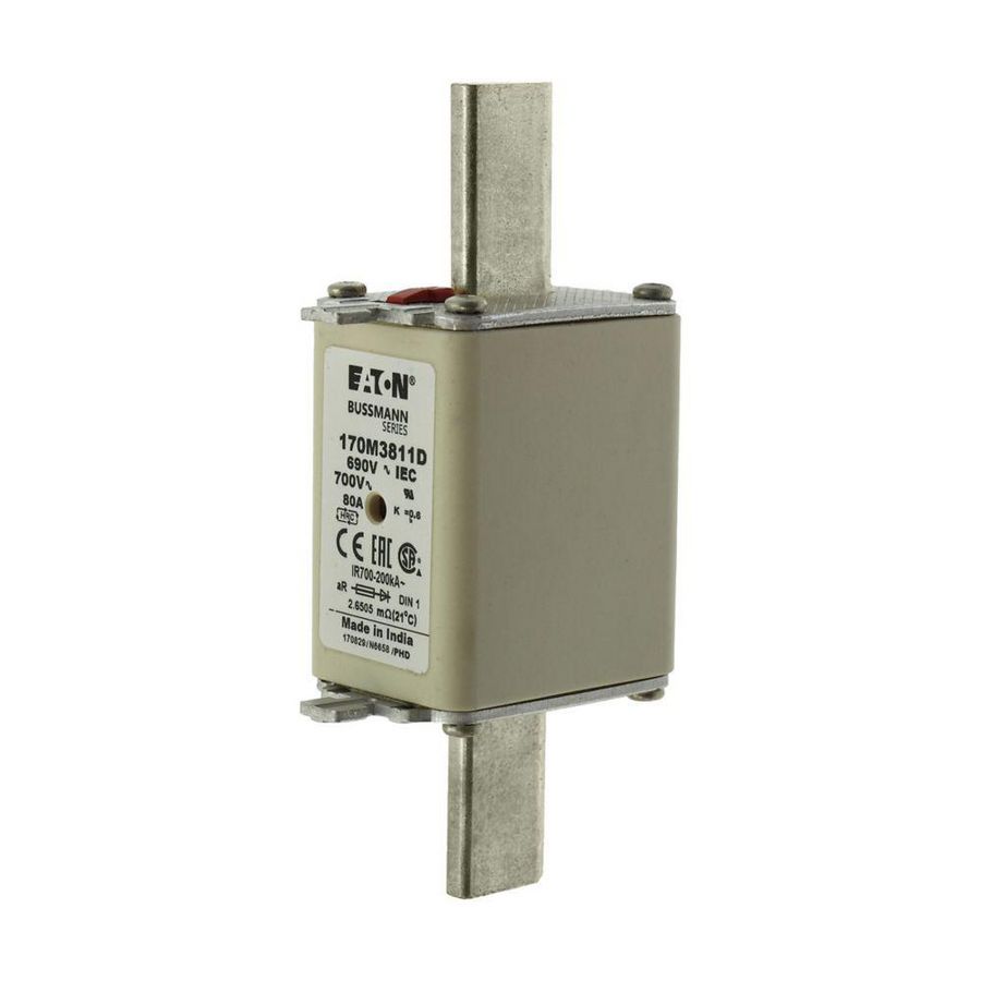 Zekering hoge snelheid 80A AC 690V 200kA 1 aR IEC VVE=6