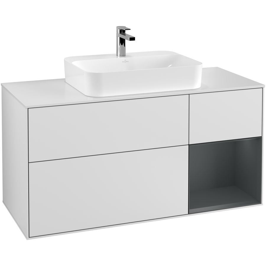 Wastafelonderkast Finion 1200x603x501mm White Matt Lacquer G421HGMT