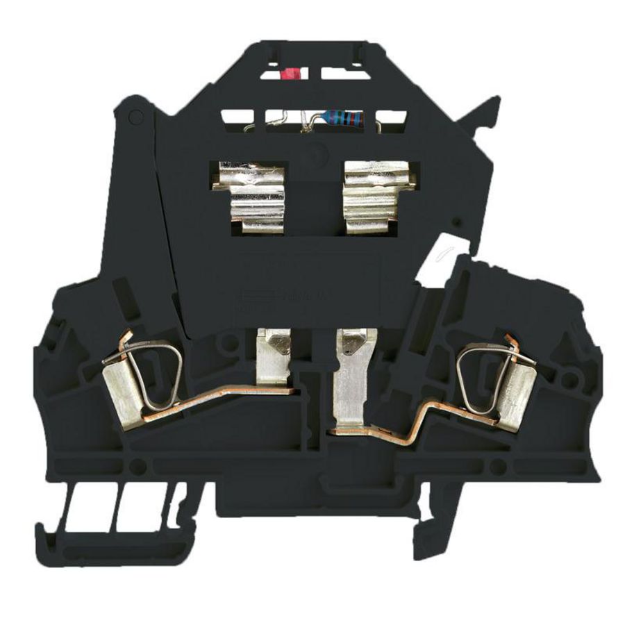 Zekeringsklem zwart 2.5mm² 6.3A 120 V, VVE=50