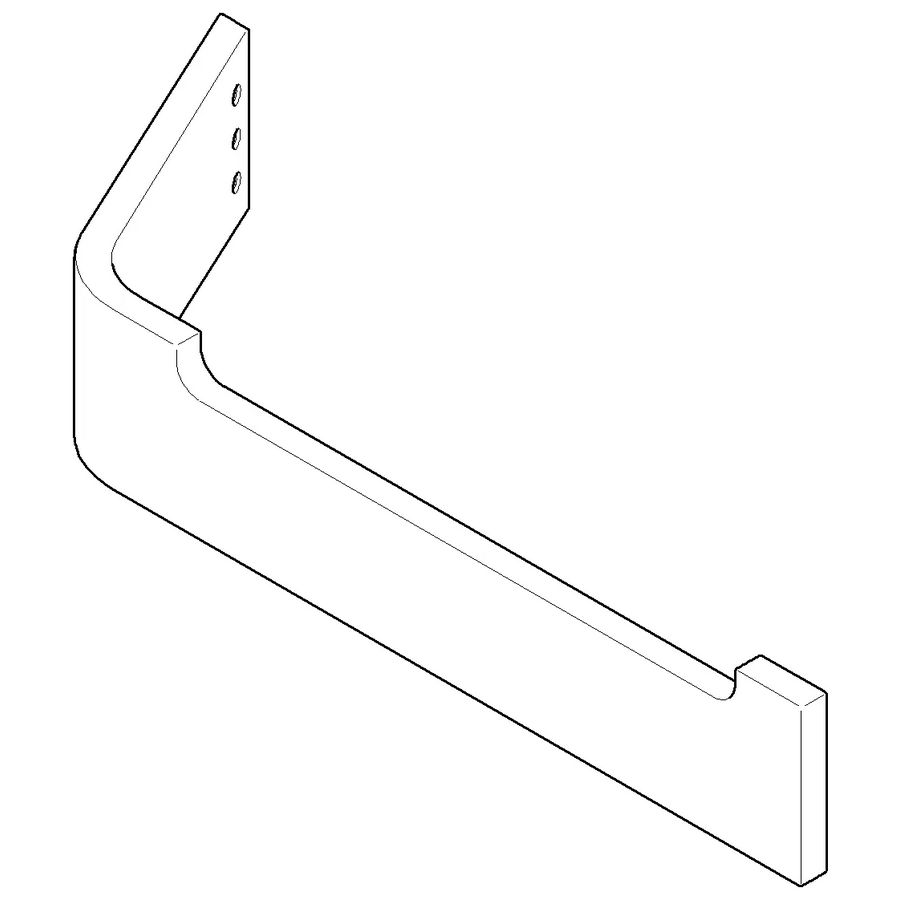 Houder toiletrolhouder Stang 203x35x70mm Platina ge