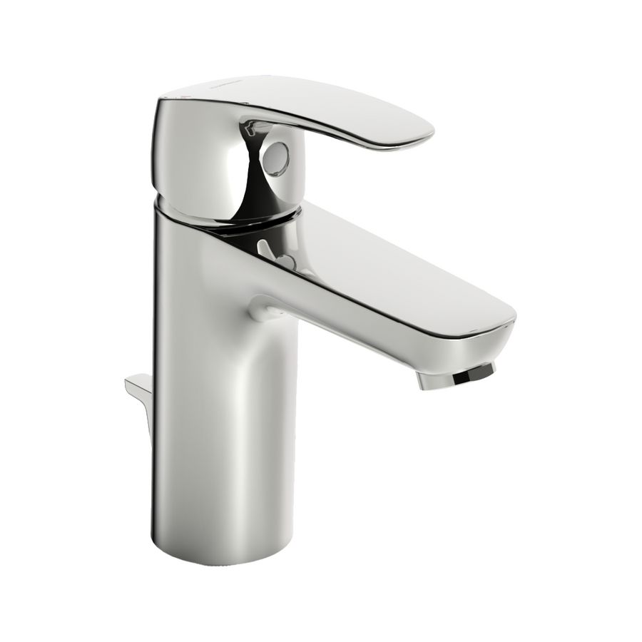 Pinto XL 1-gats wastafelkraan chroom m.waste uitloop 115mm